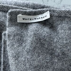 White + Warren 100% Cashmere Travel Wrap (Heather gray)